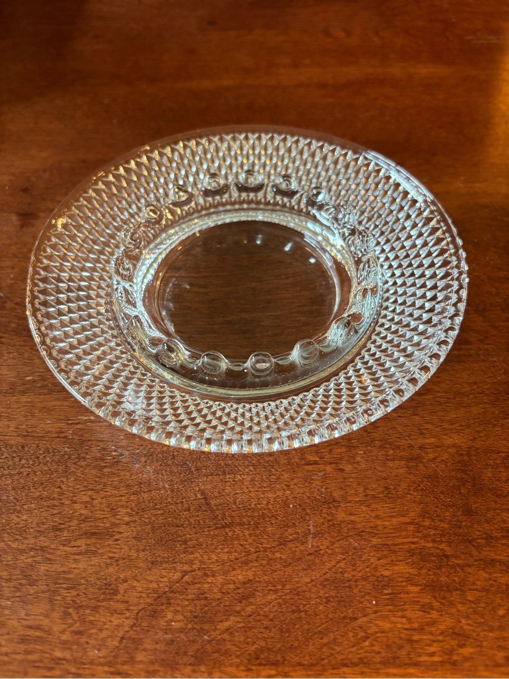 Indiana Glass intage mid century clear vlass ashtray